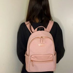 Womens one size pink guess medium backpack